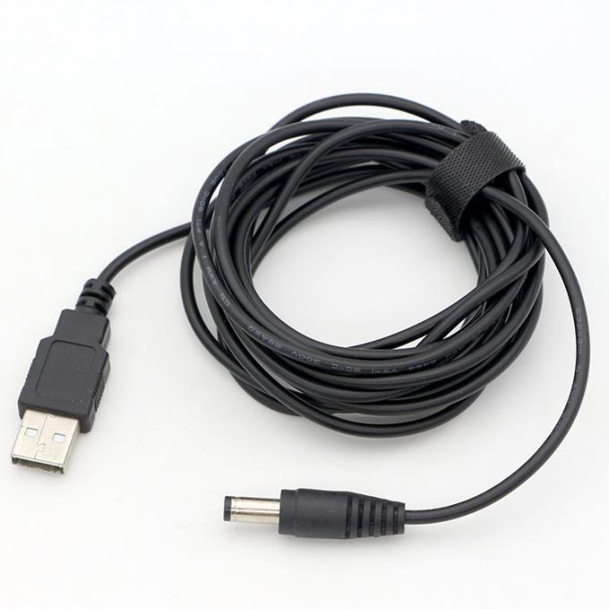 1m 3m 5m 10m 1A 2A 5A USB A 男性からDC 5.5x2.1mm 3.5 1.35 4.0 1.7 バレルジャック パワーチャージャーケーブル LED CCTV カメラ 7