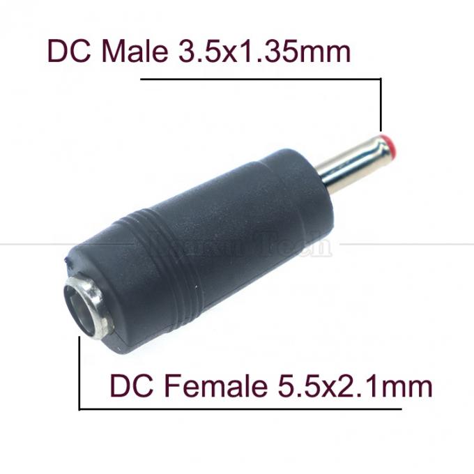5.5x2.1mm 女性から3.5x1.35mm男性 DC電源ジャック接続アダプタ 1