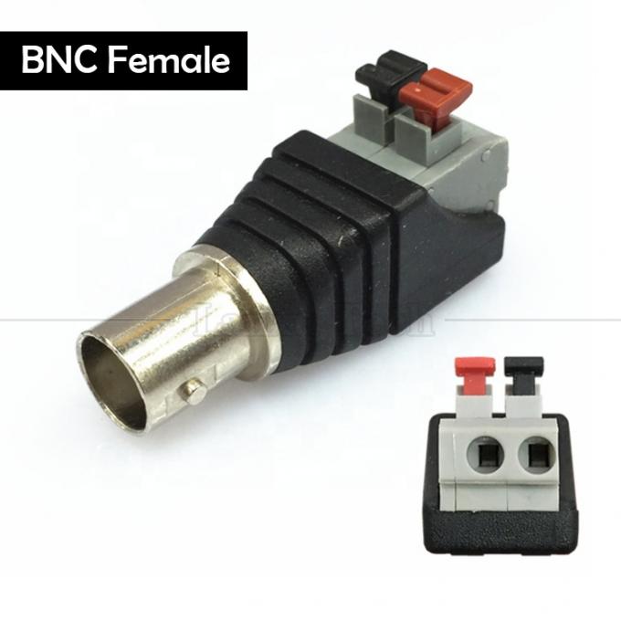 溶接式スクリューターミナル 2ピンボタンを押す BNC 男性 女性コネクタ CCTVカメラ用の電源アダプタ 5