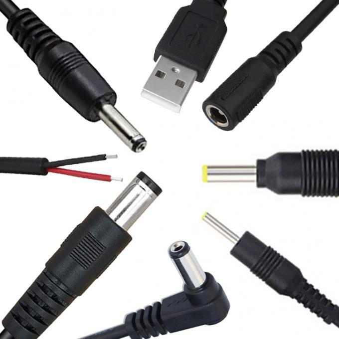 カスタム 16AWG 18 20 22 24 26 28 AWG 男性から男性 5.5x2.1mm 5.5x2.5mm 3.5x1.35mm 12V DCプラグ電源延長ケーブル CCTV 1