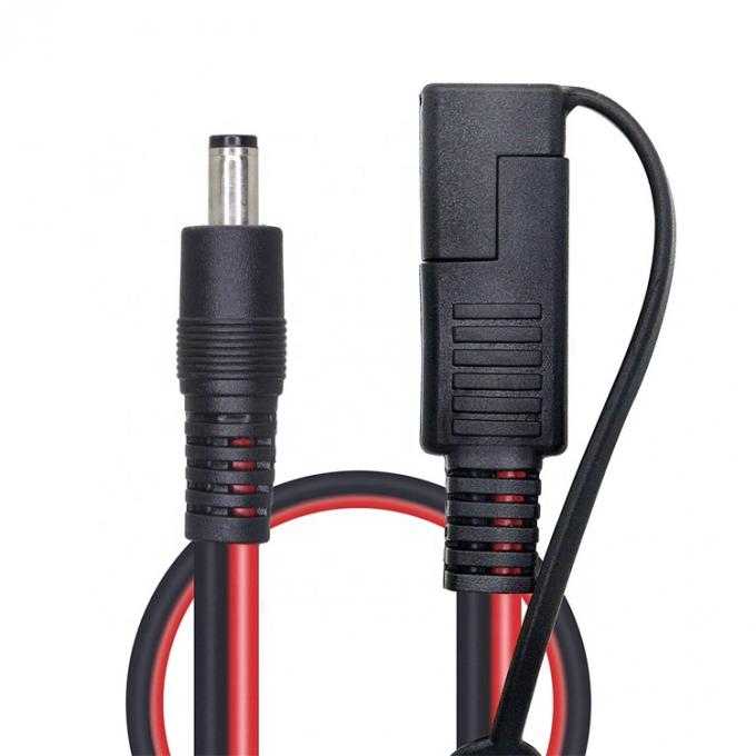 10A フューズDCジャック 5.5x2.1mmからSAEプラグ電源延長ケーブル バイク太陽光パネル充電器 1