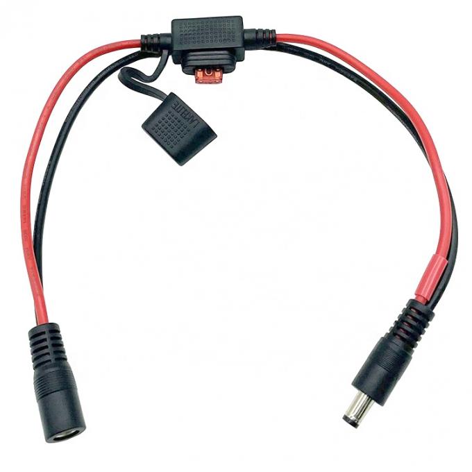 10A フューズDCジャック 5.5x2.1mmからSAEプラグ電源延長ケーブル バイク太陽光パネル充電器 0
