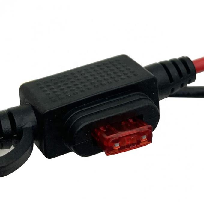 10A フューズDCジャック 5.5x2.1mmからSAEプラグ電源延長ケーブル バイク太陽光パネル充電器 3