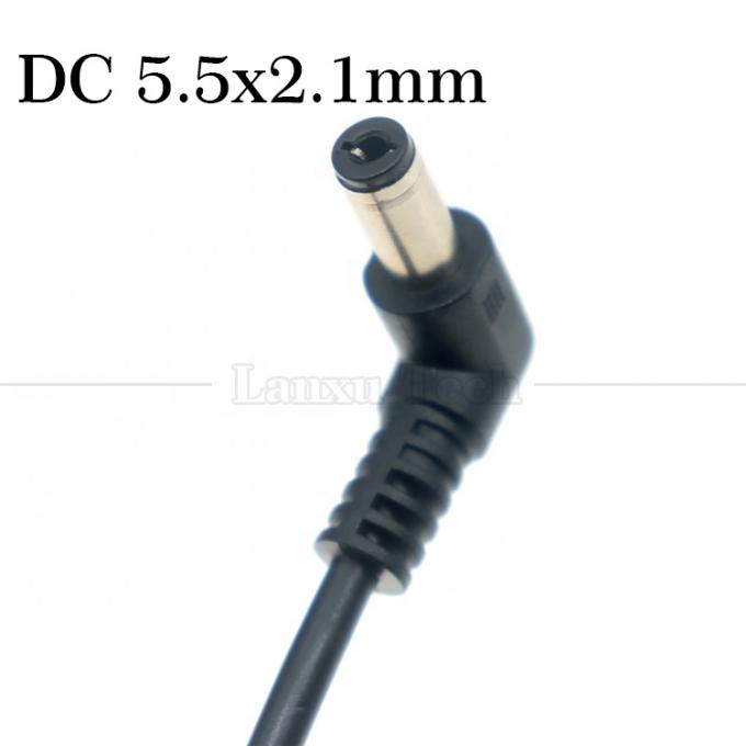 12V 24V 男性から男性DC角プラグジャックコネクタ 5.5*2.1mm電源延長ケーブル 2