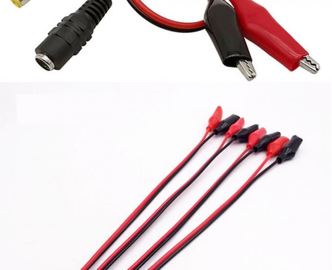 30cm DC 5.5x2.1mm 男性 女性からダブルアリガターのクリップ 電源 DCケーブル 3