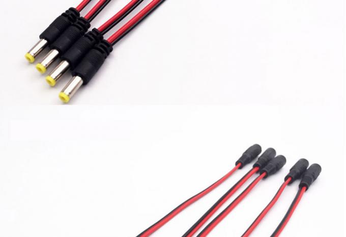 30cm DC 5.5x2.1mm 男性 女性からダブルアリガターのクリップ 電源 DCケーブル 4