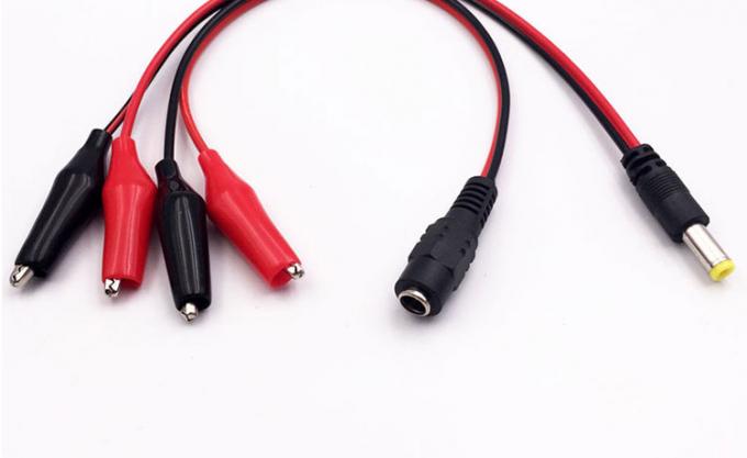 30cm DC 5.5x2.1mm 男性 女性からダブルアリガターのクリップ 電源 DCケーブル 6