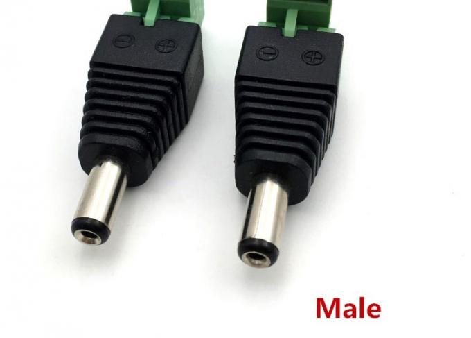 ソルダーレス挿入 男性 女性 2.1 X 5.5mm DC ジャックコネクタ パワーターミナルプラグ アダプタ LED ストライプ CCTV カメラ 2