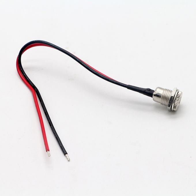ロープ付き女性マウント DC099 バレルジャックソケット 10A 5.5x2.1mm DC電源アダプタ 缶詰のワイヤエンドケーブル 4