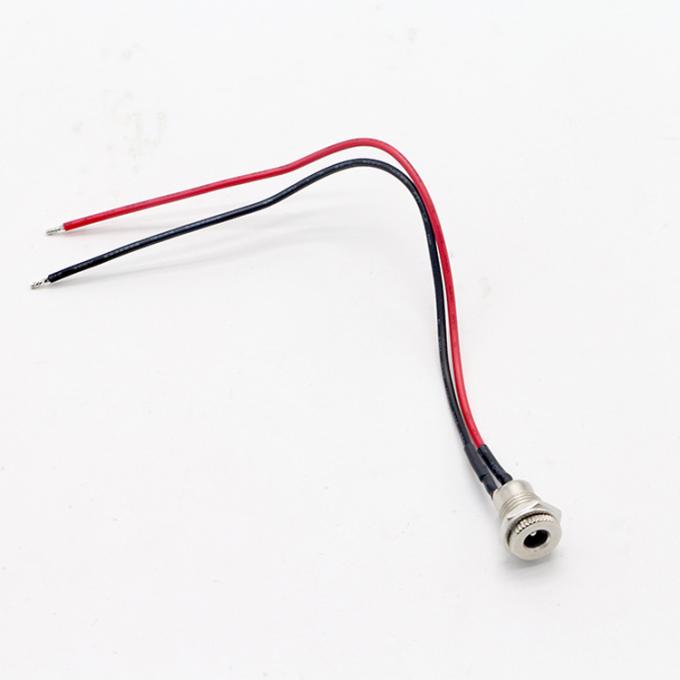 ロープ付き女性マウント DC099 バレルジャックソケット 10A 5.5x2.1mm DC電源アダプタ 缶詰のワイヤエンドケーブル 5