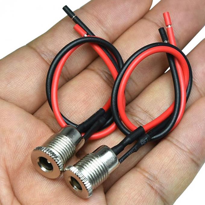 ロープ付き女性マウント DC099 バレルジャックソケット 10A 5.5x2.1mm DC電源アダプタ 缶詰のワイヤエンドケーブル 6