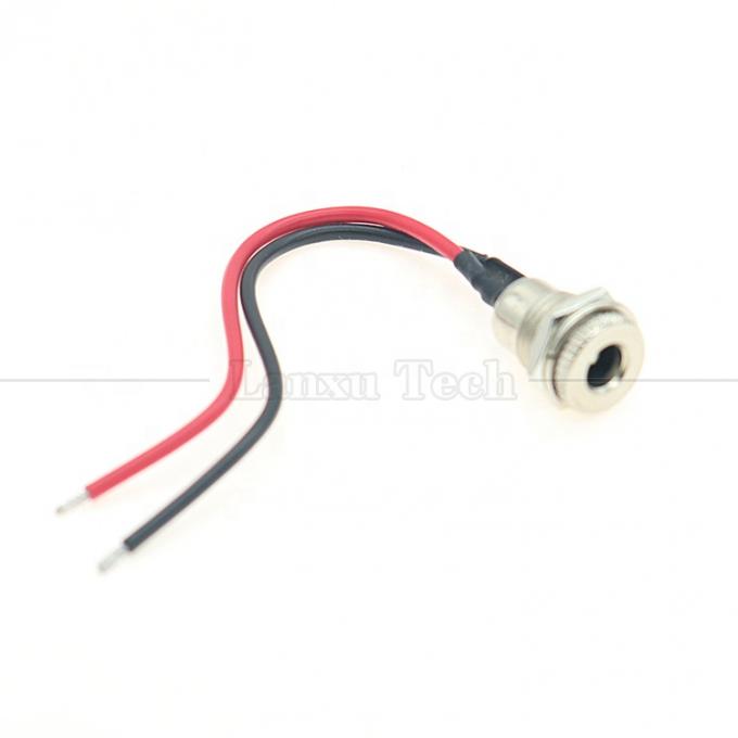 10cm 18AWG 5A パネルマウント DC 099 女性ソケット 5.5x2.1mm 2.5mm メタルスレッド接続器 1