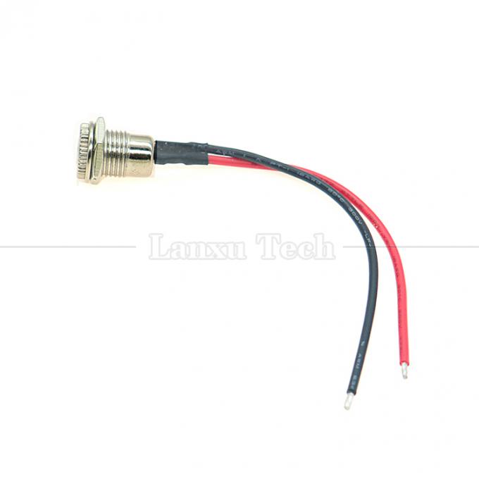 10cm 18AWG 5A パネルマウント DC 099 女性ソケット 5.5x2.1mm 2.5mm メタルスレッド接続器 6