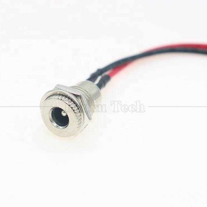 10cm 18AWG 5A パネルマウント DC 099 女性ソケット 5.5x2.1mm 2.5mm メタルスレッド接続器 4