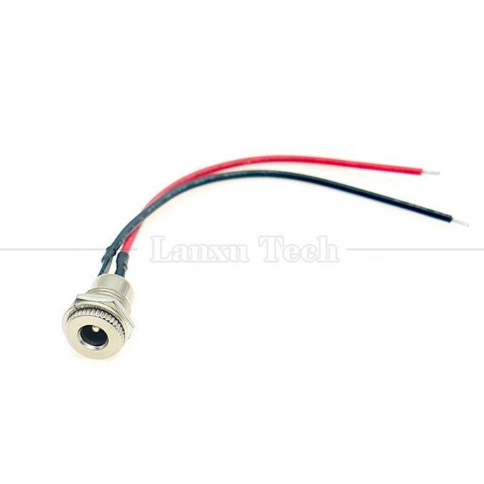 10cm 18AWG 5A パネルマウント DC 099 女性ソケット 5.5x2.1mm 2.5mm メタルスレッド接続器 5
