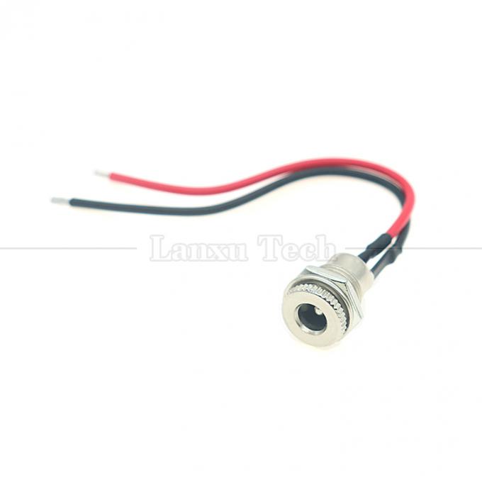 10cm 18AWG 5A パネルマウント DC 099 女性ソケット 5.5x2.1mm 2.5mm メタルスレッド接続器 7