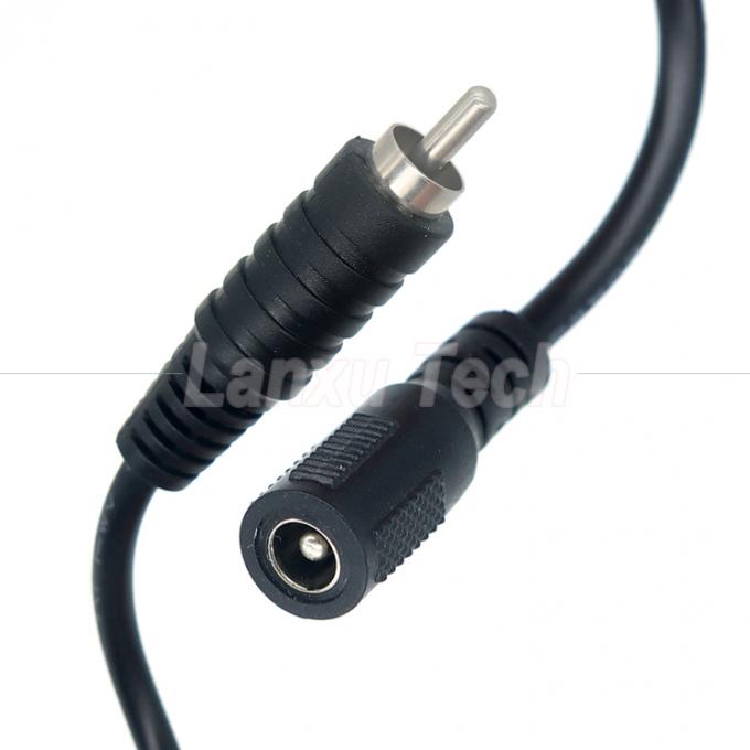 RCA 男性からDC 5.5x2.1 5.5x2.5 3.5x1.35mm 女性プラグバレル ジャックペダル 12V DC電源ケーブル 0