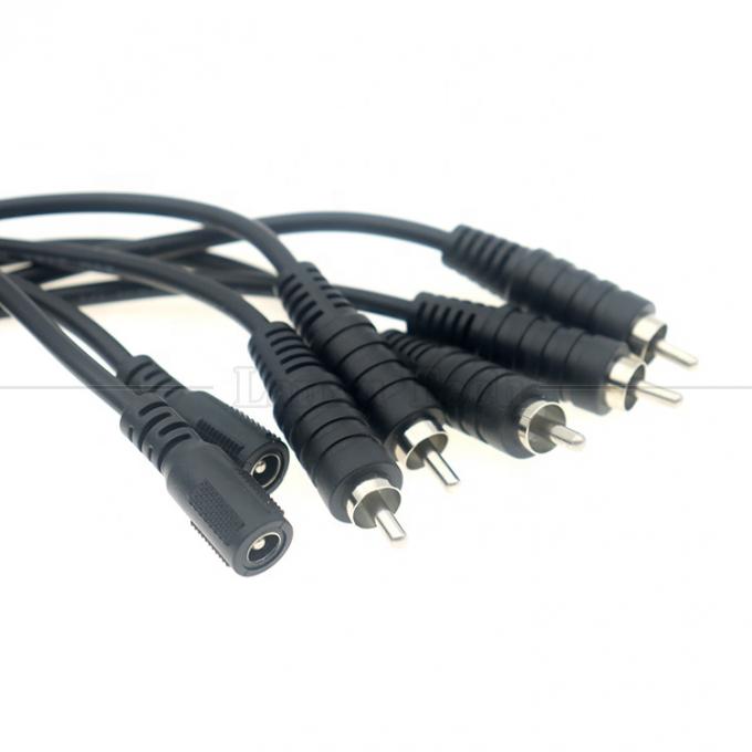RCA 男性からDC 5.5x2.5mm 5.5x2.1mm 女性プラグバレルジャック 12V DCペダル電源ケーブル 0