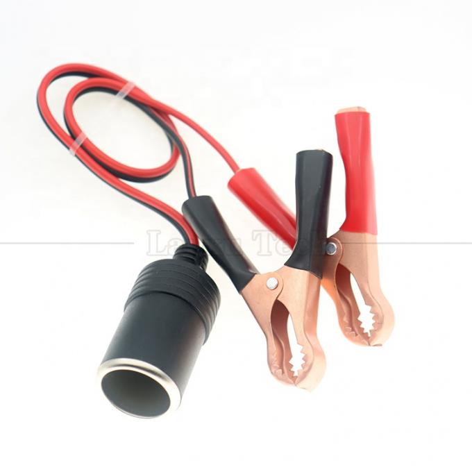 12V バッテリー アリガター クリップ クランプ 車 煙草点灯器 女性 ソケット アダプター 電源ケーブル 4