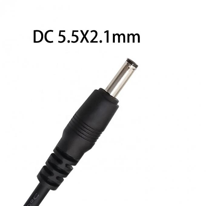 カスタムDCバレルジャック 男性 2.1X5.5mmから剥がされた缶状のワイヤ 豚尾 裸の端ケーブル SR グラメット 3