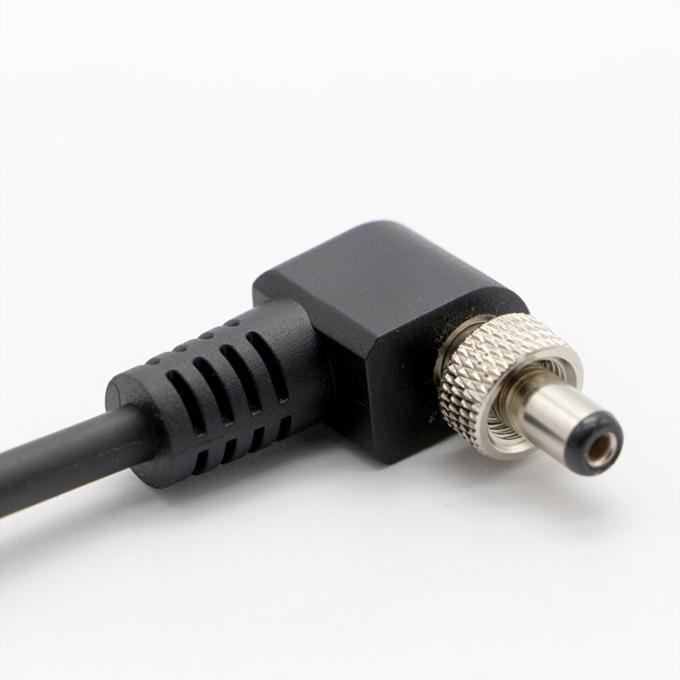 OEMスクリューロック 90度右角 5V 12V 男性から女性 5.5x2.1mm 5.5x2.5mm DC電源ケーブル 2