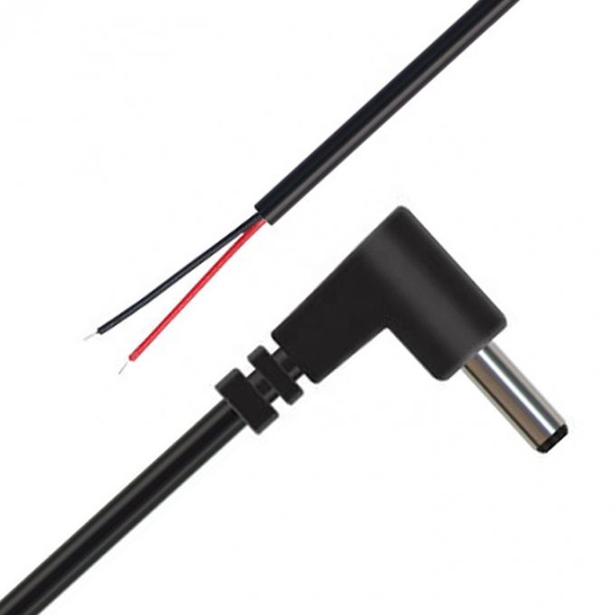 90度 右角 DC ジャック 5.5x2.1mm 5.5x2.5mm 1.35x3.5mm オープンワイヤエンドピグテールケーブル 0