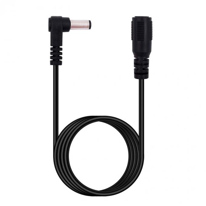 90度角 男性から女性接続器 5.5x2.1mm バレルジャック DC電源延長ケーブル 1