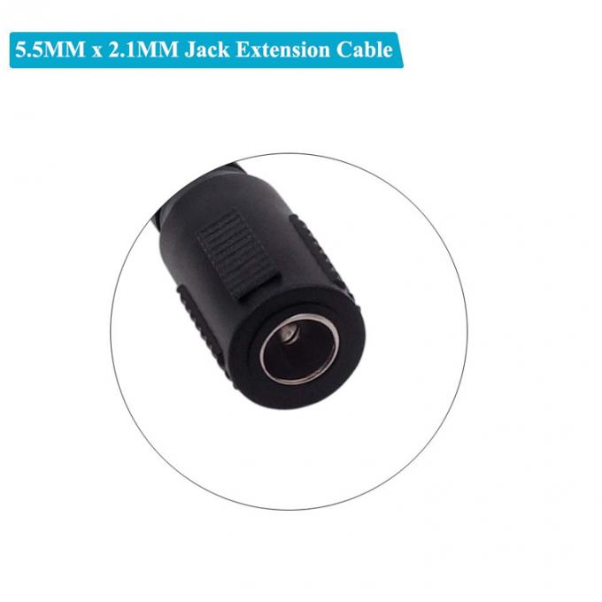 90度角 男性から女性接続器 5.5x2.1mm バレルジャック DC電源延長ケーブル 5