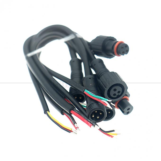 パーソナライゼーション IP67 IP68 防水 M12 2ピン 3ピン 4ピン M12 DC オープン 裸のワイヤー LEDライトのための端ケーブル 7