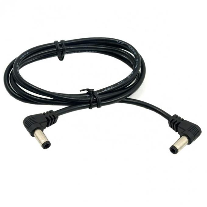 90度角 男性から男性 5.5x2.1mm DC電源延長ケーブル 1
