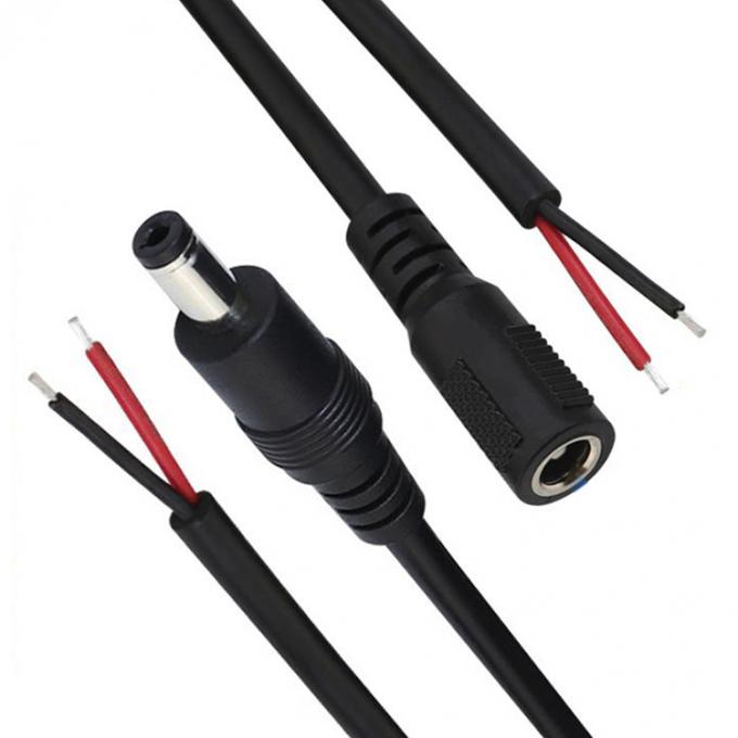 男性 女性 5.5x2.1mm 5.5x2.5mm 3.5x1.35mm DCプラグ ジャック ソケットを開ける裸のピグテールワイヤー LED CCTV セキュリティカメラのための端ケーブル 1