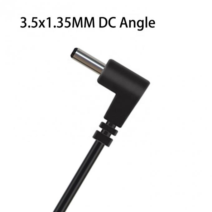 パーソナライゼーション 90 度 角 DC バレル ジャック 男性 3.5x1.35mm ストリップ 缶詰状のワイヤ 尾根 裸の端ケーブル 3