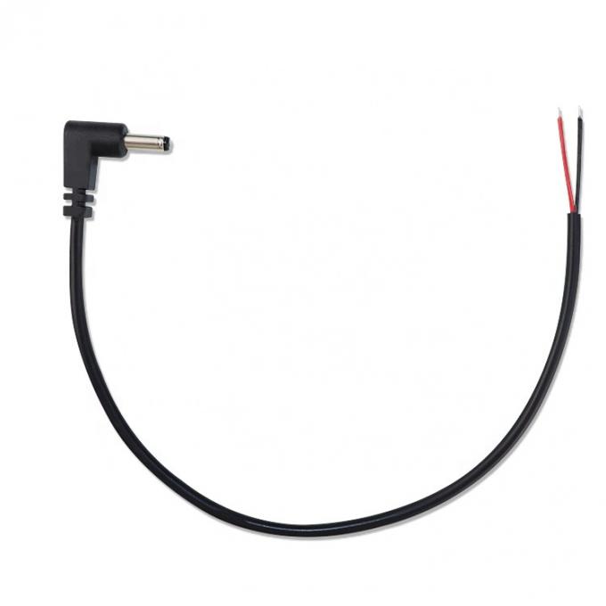 パーソナライゼーション 90 度 角 DC バレル ジャック 男性 3.5x1.35mm ストリップ 缶詰状のワイヤ 尾根 裸の端ケーブル 1