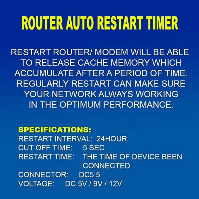 DC 5V 9V 12V 15V 自動コントローラー オンオフ セット リニューアル WiFi ルータ 自動再起動タイマー 0