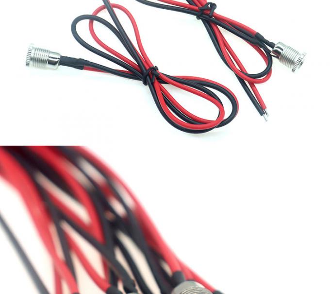 18AWG 10A メタルスレッド女性ソケットマウント DC099 5.5x2.1mm 5.5x2.5mm パネルマウントコネクタ ピンテール DC電源ジャックケーブル 2