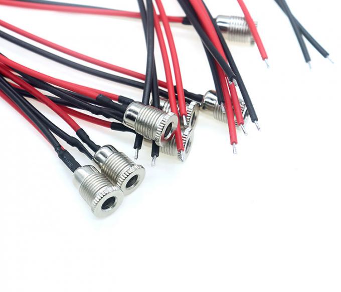 18AWG 10A メタルスレッド女性ソケットマウント DC099 5.5x2.1mm 5.5x2.5mm パネルマウントコネクタ ピンテール DC電源ジャックケーブル 6