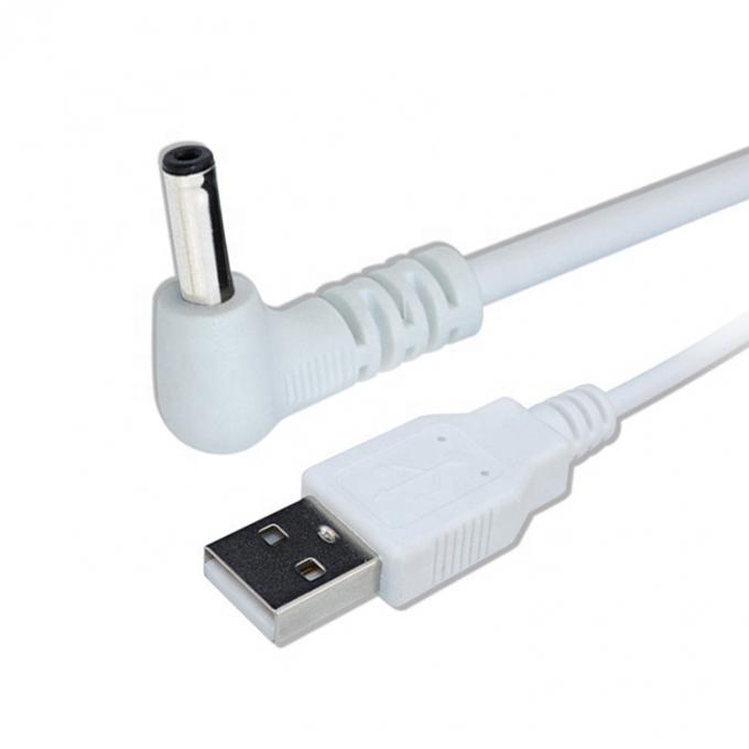 白 黒 90度角 5.5x2.1mm 5.5x2.5mm 1.35x3.5mm USBからDC電源ケーブル 6