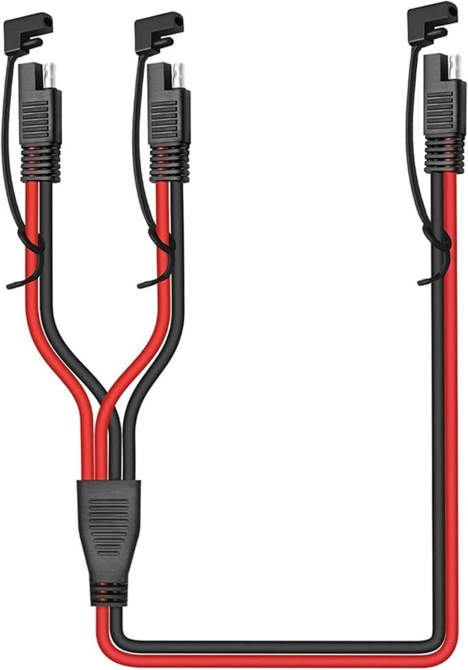 14AWG SAE DC 電源自動車コネクタケーブル Y スプリッタ 1 から 2 SAE拡張ケーブル RV キャラバン ソーラーパネル バッテリー充電 1