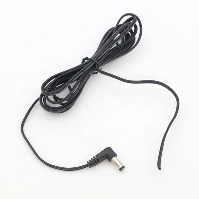 90度角 DCバレルジャック 2.1x5.5mm 男性 女性 オープンピッグテール DC電源ケーブル 5