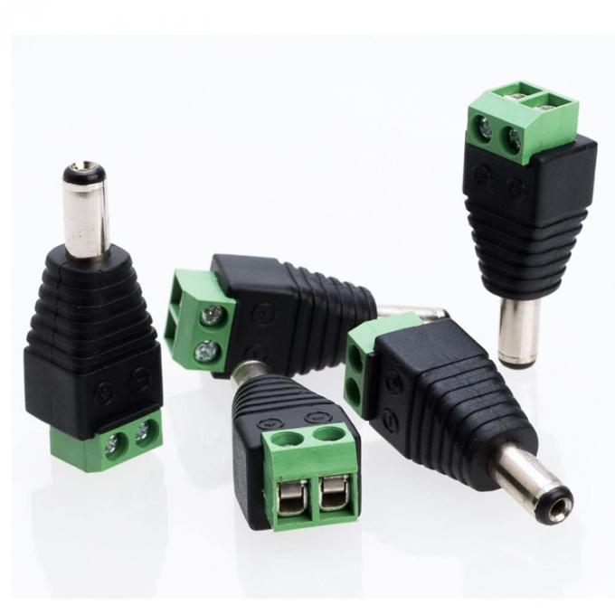 溶接式 12v 24v 5.5x2.5mm 5.5x2.1mm 男性DC電源プラグコネクタ ジャックアダプター CCTVカメラ用 LEDストライプライト 4