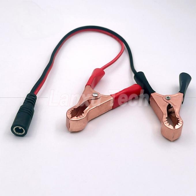 男性 女性 DC ジャックプラグ 5.5x2.1mm アリガタークリップ 車充電器 電源ケーブル 0