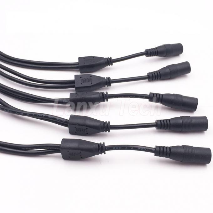 DC 男性 女性 5.5x2.1mm ジャック スプリッター 電源延長ケーブル LEDライト CCTVカメラ 2