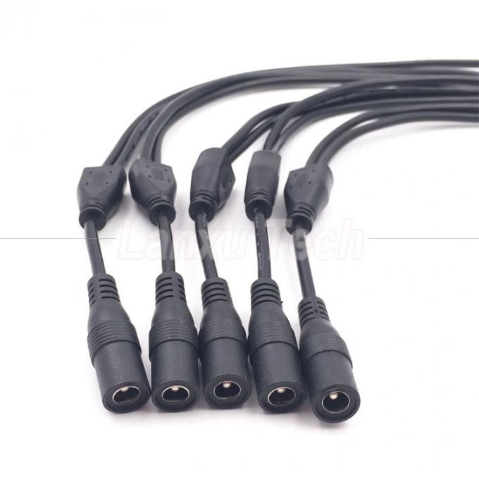 DC 男性 女性 5.5x2.1mm ジャック スプリッター 電源延長ケーブル LEDライト CCTVカメラ 4