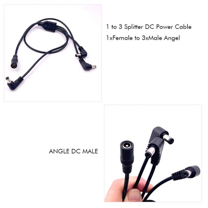 1 女性から3アングルの男性へ DCスプリッター電源延長ケーブル CCTVセキュリティカメラ 1