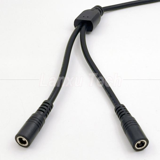 1 女性から2つの方向 女性DC 5.5x2.1mm スプリッター電源延長ケーブル CCTV セキュリティカメラ LED ストライプライト 3