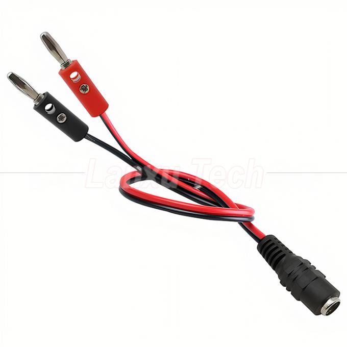 12v DC 5.5mm X 2.1mm メス・バレル ジャックから4mm バナナプラグ テストリード 電源ケーブル 3