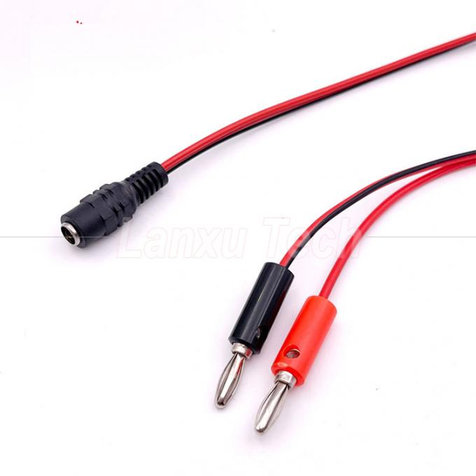 12v DC 5.5mm X 2.1mm メス・バレル ジャックから4mm バナナプラグ テストリード 電源ケーブル 6