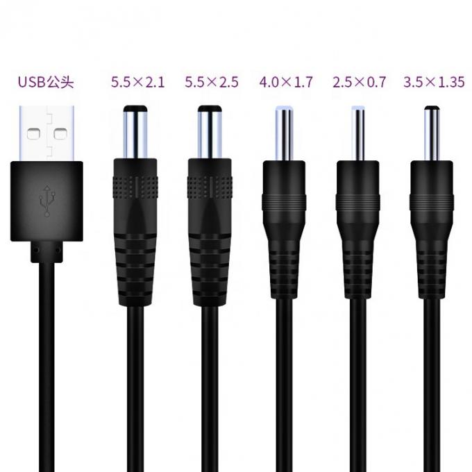 パーソナライゼーション USBからDC 2.1x5.5mm 2.5x5.5mm 1.35x3.5mm 2.5x0.7mm 4.0x1.7mm 電源ケーブル 2