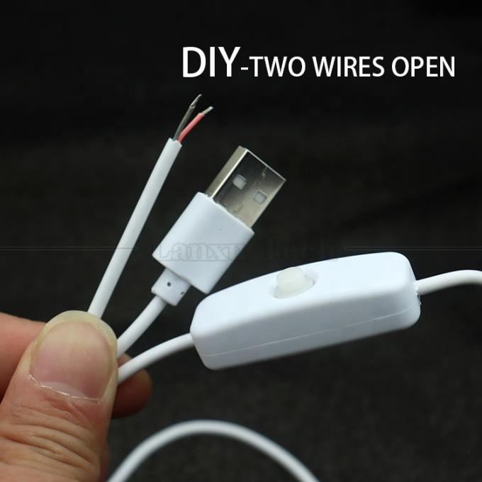 DIY 1m 電源オンオフ コントローラー オープンワイヤー USBスイッチケーブル 1