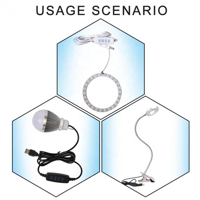 5V電源暗調スイッチ LED ストライプ用 USB 充電ケーブル 3